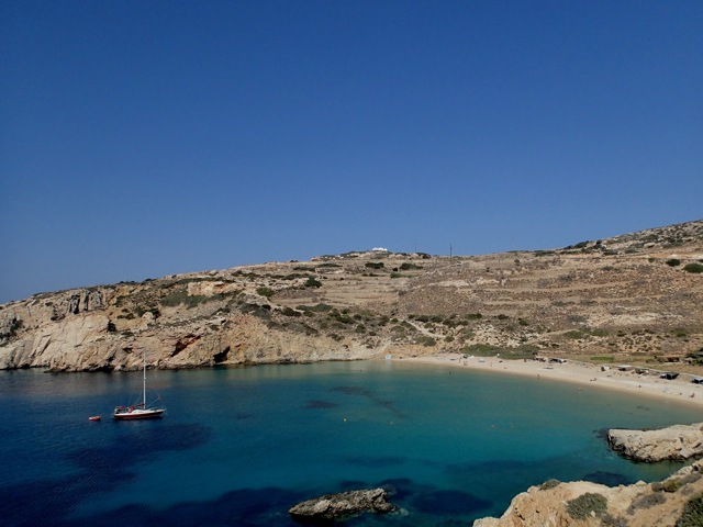 Anchored off the island of Dhonousa.