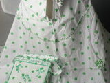 Mukena travel Cute Fresh Green Dot plus tas