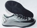 Sepatu Futsal anak - anak Nike Mercurial  Superfly xxx  Abu Abu Lis Silver