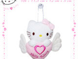 Gantungan Tempelan Kaca Hello Kitty Angel love Pink Soft